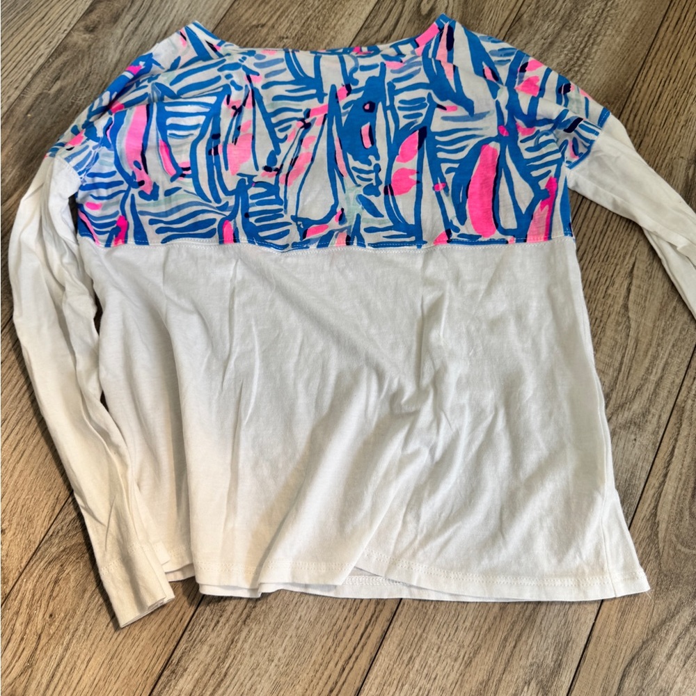 Lilly Pulitzer Girls Finn Top in “Red Right Return” Size L